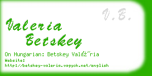 valeria betskey business card